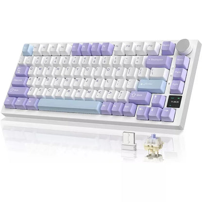Ajazz AK820 Pro Wireless Wired USB RGB Mechanical Gaming Keyboard With Mechanical Switch RGB Backlit for PC Computer Laptop