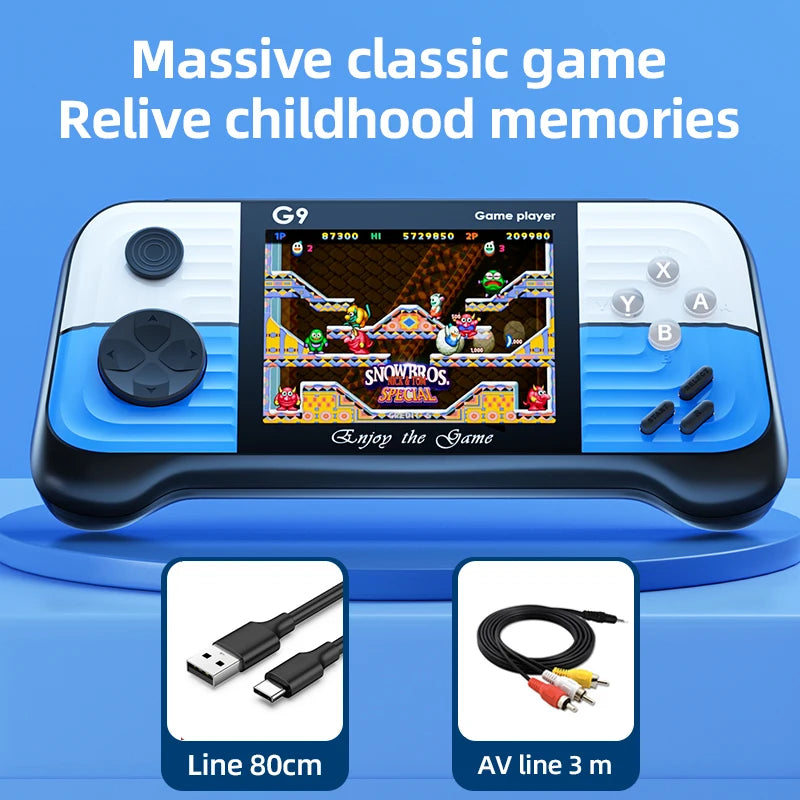New G9 Handheld Game Console Retro Style Joystick with Contrast Color 666 Arcade Games Support 2 Players Handheld Game Players