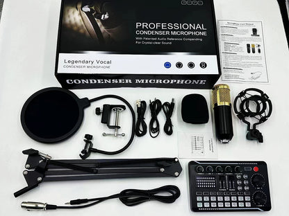 Mini Pro M8 Professional Microphone Sound Board Audio Mixer Wireless Dual Core DSP Noise Cancelling for Live Streaming DJ Mixing