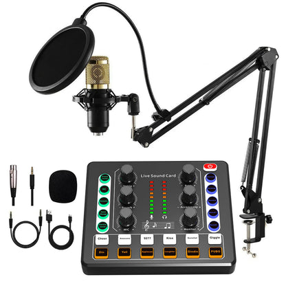 Mini Pro M8 Professional Microphone Sound Board Audio Mixer Wireless Dual Core DSP Noise Cancelling for Live Streaming DJ Mixing