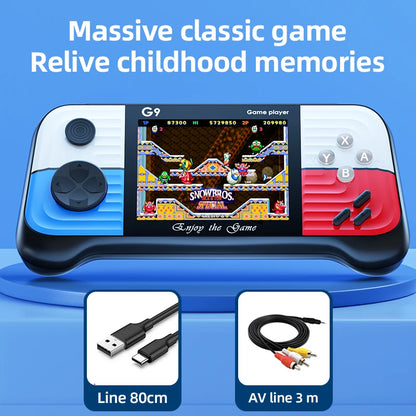 New G9 Handheld Game Console Retro Style Joystick with Contrast Color 666 Arcade Games Support 2 Players Handheld Game Players