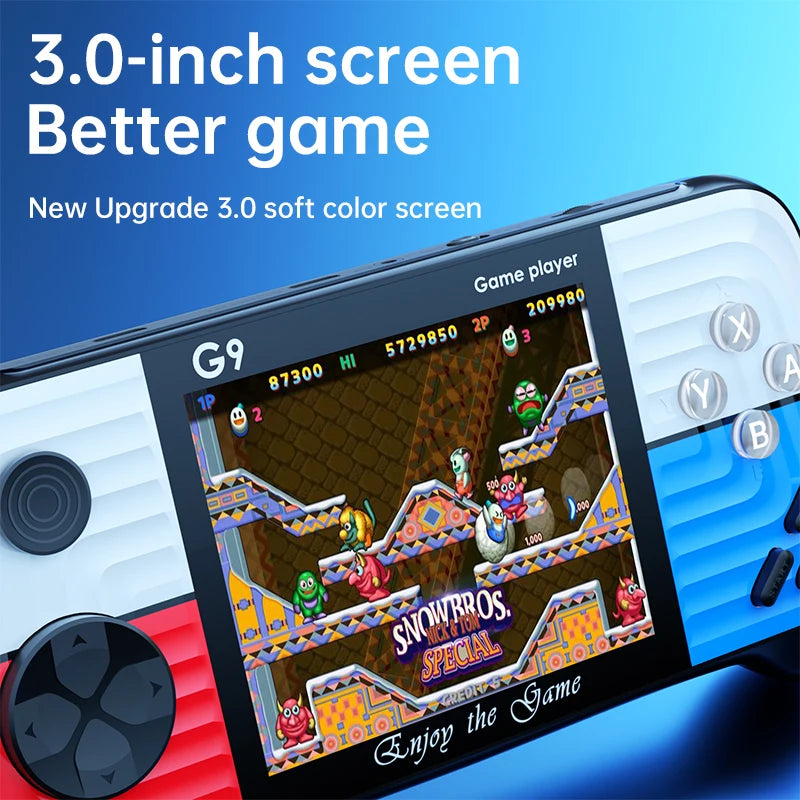New G9 Handheld Game Console Retro Style Joystick with Contrast Color 666 Arcade Games Support 2 Players Handheld Game Players