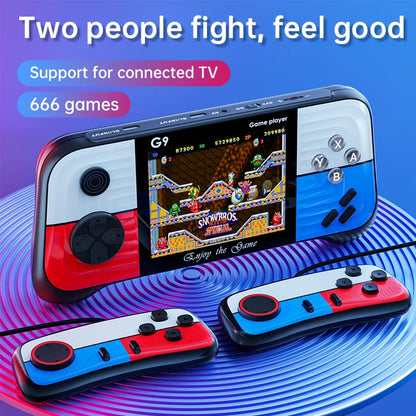 New G9 Handheld Game Console Retro Style Joystick with Contrast Color 666 Arcade Games Support 2 Players Handheld Game Players
