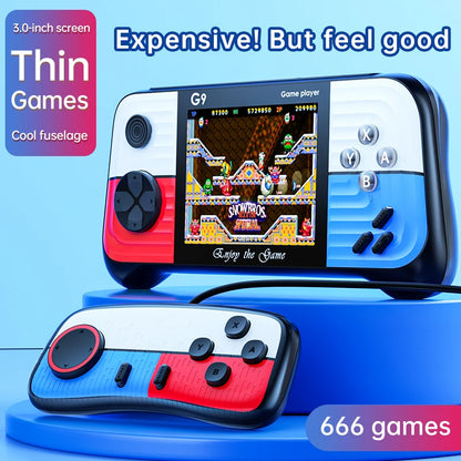 New G9 Handheld Game Console Retro Style Joystick with Contrast Color 666 Arcade Games Support 2 Players Handheld Game Players