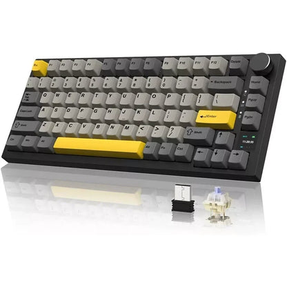 Ajazz AK820 Pro Wireless Wired USB RGB Mechanical Gaming Keyboard With Mechanical Switch RGB Backlit for PC Computer Laptop