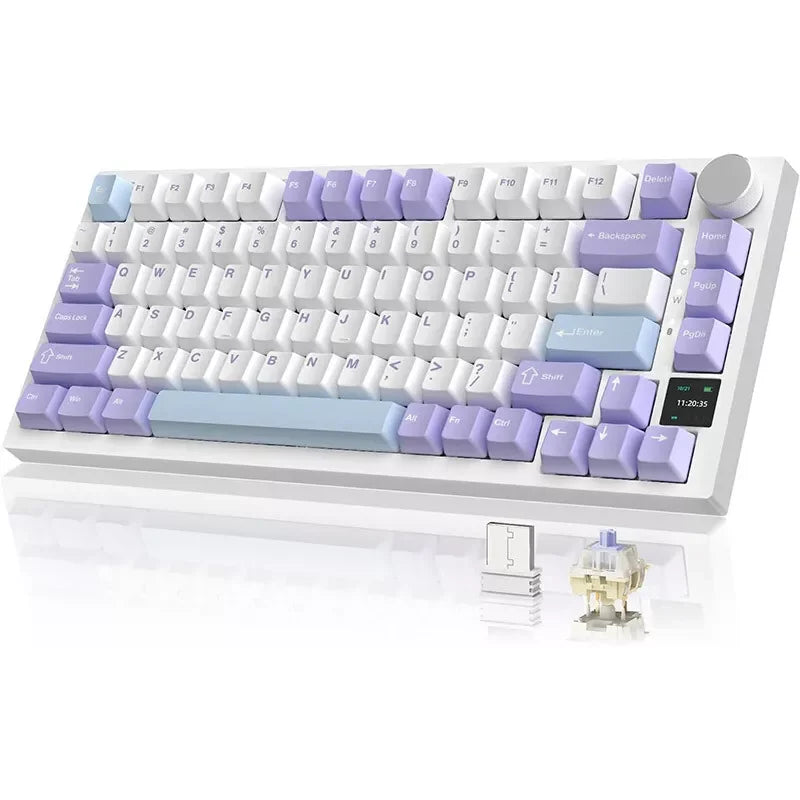Ajazz AK820 Pro Wireless Wired USB RGB Mechanical Gaming Keyboard With Mechanical Switch RGB Backlit for PC Computer Laptop
