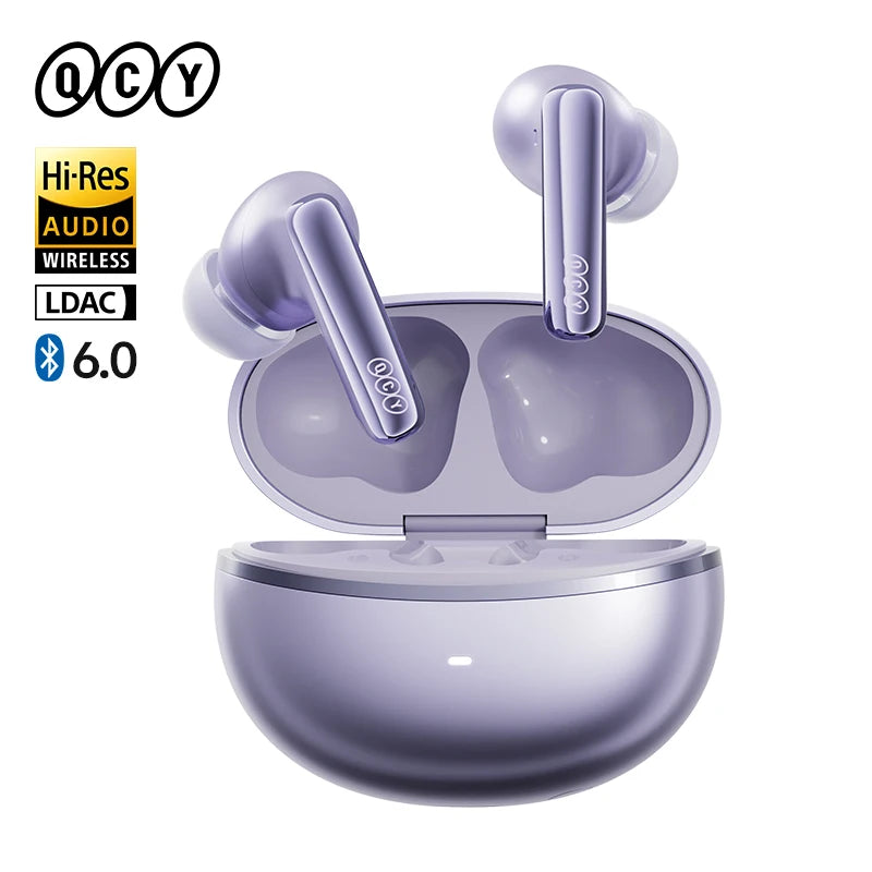 PURPLE Color Adaptive ANC Wireless Earbuds With LDAC Hi-Res Audio