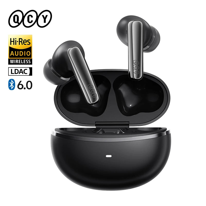 BLACK Color Adaptive ANC Wireless Earbuds With LDAC Hi-Res Audio