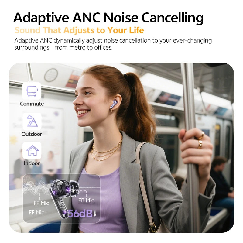 Adaptive ANC Wireless Earbuds With LDAC Hi-Res Audio